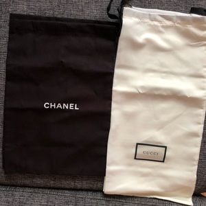 Chanel and Gucci shoe dust bags